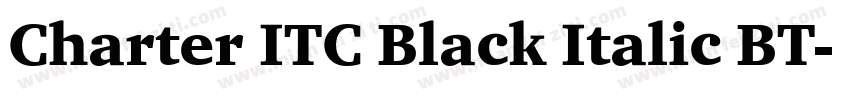 Charter ITC Black Italic BT字体转换